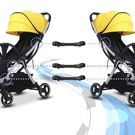 3 stk Universal Twin Baby Stroller Connector Prams Connectors For Utendørs Bruk