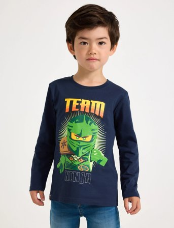 Lindex Ninjago Langermet Topp - Navy - 104
