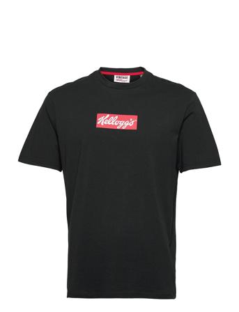 Onskelloggs Reg Ss Logo Tee T-shirts Short-sleeved Svart ONLY & SONS