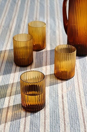 Jotex - Glas 4-pak Brun - MIKI - Køb Vandglas hos Jotex