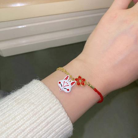 Blomma Tecknad Djurarmband För Kvinnor E Fox Vintage Smycken