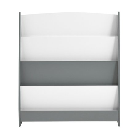 SoBuy Børnebibliotek med 4 hylder i lysegrå 80x30x88cm, funktionel KMB32-HG