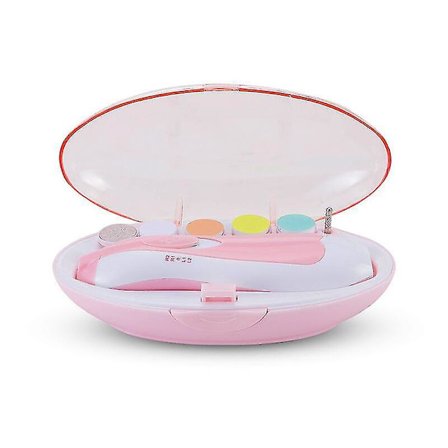 Elektrisk Nagelfil & Borr för Bebis - Säker Klippare utan Vassa Klor, 1 st - Rosa