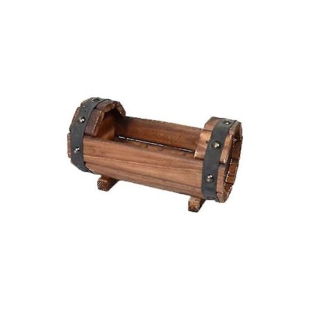 Förkolnad Trä Blomkruka Suckulent Växt Kruka Behållare Utomhus Hem Trädgårdsdekor