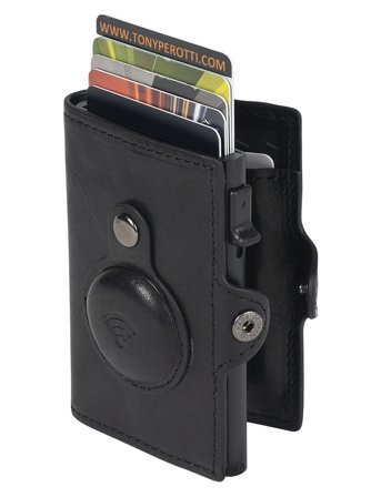 Tony Perotti Furbo Cardholder W/ Airtag - Black - 7.3X2.5X10CM
