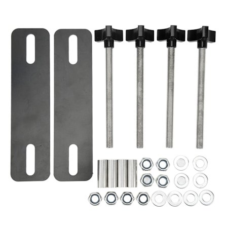 Off Road Traction Board Monterings Pins Justerbare Braketter Sett for 4.72‐6.69in Recovery Tracks Svart