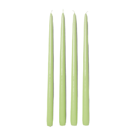 Åhléns Home Lackade ljus, 4-pack Ljus & ljusstakar Grön H38cm