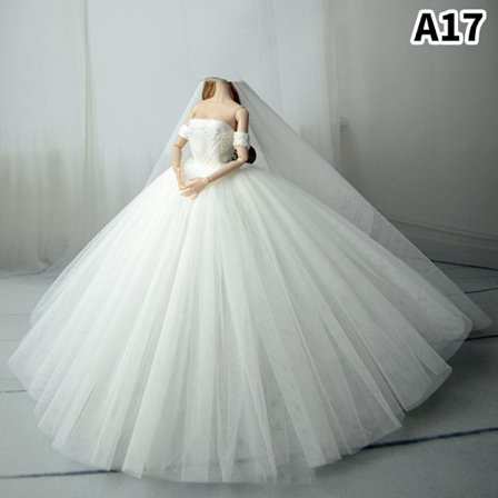 1 sett Kostyme Dukke Klær Kjole Mote Skjørt Festkjole For 3