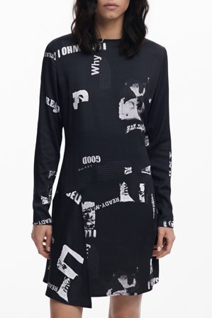 Desigual Abito Corto Donna Nero