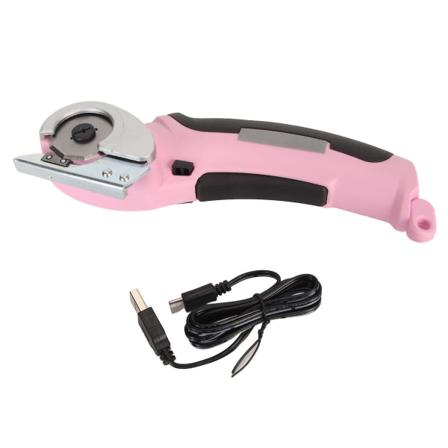 Elektrisk saks med åttekantet blad, ergonomisk håndtak, 2000 mAh USB-lading, stoffskjæremaskin for stoff og skinnhåndverk