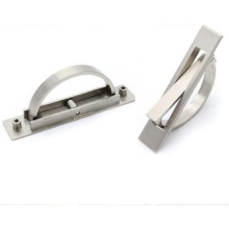 Skjult rotationshåndtag, 180 graders roterbart kraftigt metaltrækhåndtag, skabsskuffehåndtag hardware 100 mm / 4 tommer BX