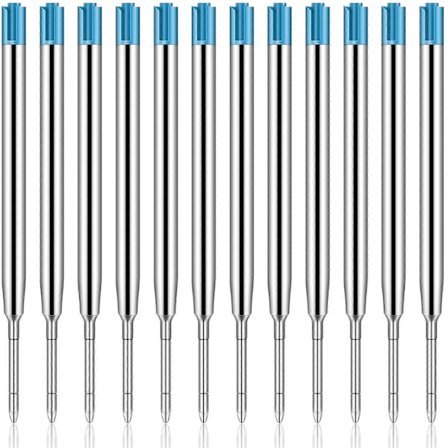 【PP】50 stk Utskiftbare kulepennpatroner Metallpatron Glatt skrift Pennpatroner 1,0 mm Erstatnings Gelblekkpatroner