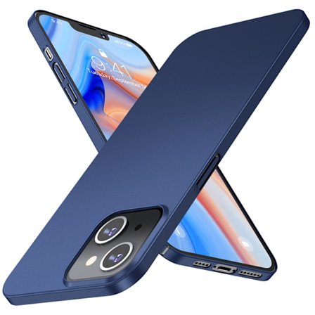 6,1-tommers ultratynt, fallsikkert, matt mobiltelefondeksel for iPhone 13 blå