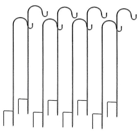 10 stk. gjeterkrok blomsterpotte stativ hage utendørs plante kurv lampe henger