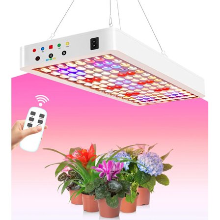 240 LED plantelampe, fullspektrum vekstlampe, innendørs plantevekstlampe plantelys, 3 lysmoduser, 8/12/16 timers timer