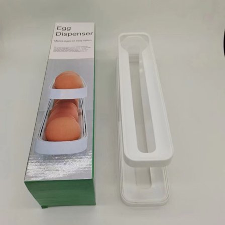 Æggebeholder til køleskab, ægdispenser, æggeholder, ægopbevaring til 12-14 æg, dobbeltlag, tilrettelægger til køkken