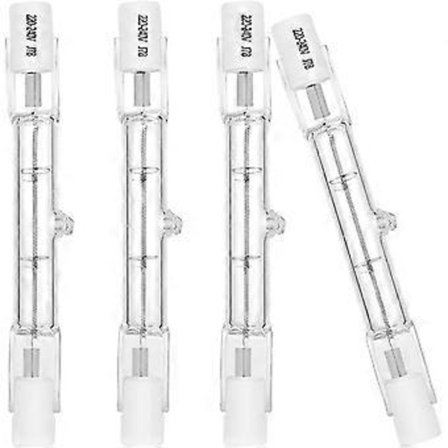 5-pack 80W Halogenlampa R7S 78mm 230V 2100lm Varmvit 2700K T3 J Typ Strålkastarlampa