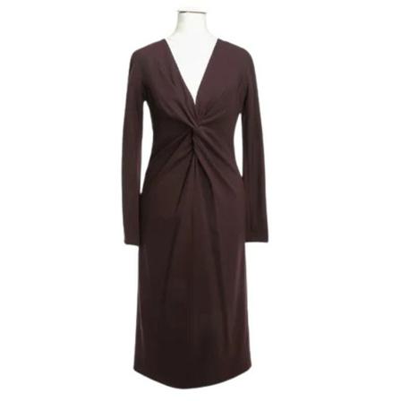 Salvatore Ferragamo Pre-owned, Pre-owned Wool dresses Bruin, Dames, Maat:S