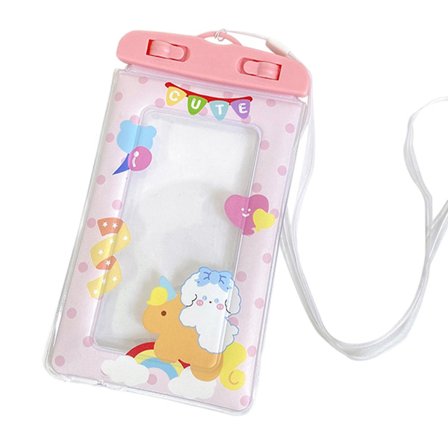 Vedenpitävä puhelimen suojakotelo uima-altaalle, vesiurheiluun, hiihtoon, pinkki (FMY)