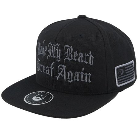 Bearded Man - Svart Keps - Make My Beard Great Again Black Snapback @ Hatstore