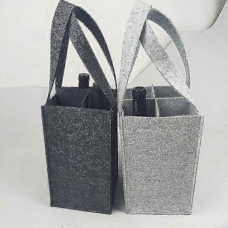 Flaskväska, 4 flaskor, flaskhållare för vin, öl, tom behållare