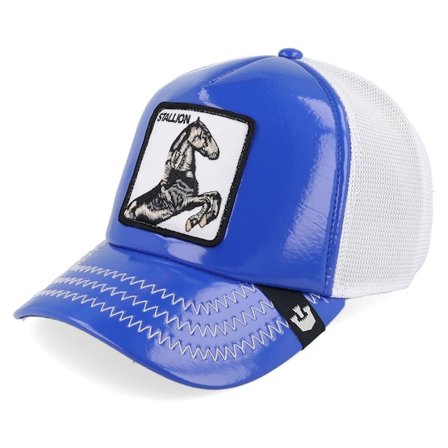 Goorin Bros. - Blå trucker Caps - Horsepower Patent Pending Blue/White A-Frame Trucker @ Hatstore
