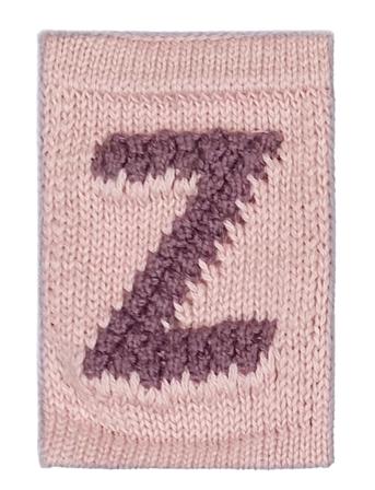 Knitted Letter Z, Rose Home Kids Decor Decoration Accessories-details Pink Smallstuff