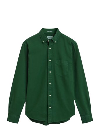 GANT Reg Gmnt Dyed Twill Shirt - Green - S