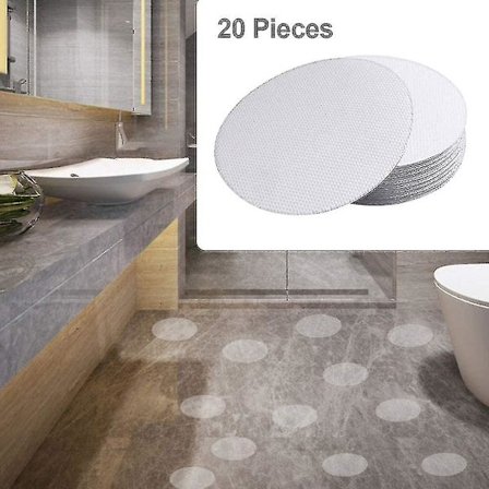 Pakke med 20 Anti-Skli Badematte Dusj Klistremerker Klare Ikke-Slipende Teksturerte Runde Baby Bade Klistremerker 10 Cm Dusj Bad-yuhao