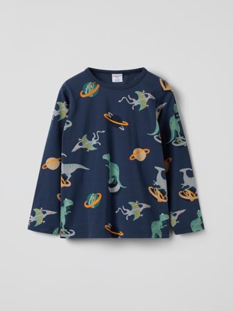 Polarn O. Pyret - Long-sleeved t-shirt dinosaurs - 98 - Childrenswear - blue