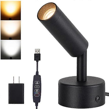 LED Spot Light Innendørs Opplys Dimbare Innendørs Spotlights 5W Gulvspotlight Aksentlys for Planteveggkunst 3 Fargelys [DB]