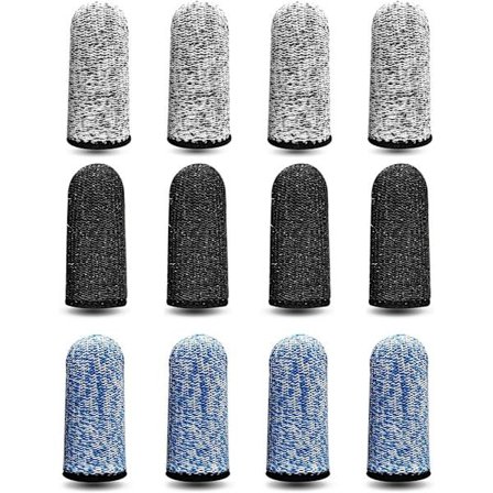 12 stk. fingerbeskyttere, genanvendelige tommelfingerbeskyttere skridsikre fingerbeskyttere åndbare fingerbeskyttere skærebestandig beskyttelse til 