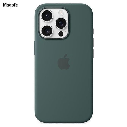 Silikone telefoncover med magnet til iPhone 16 Pro, kompatibel med MagSafe - Grøn - WELLNGS