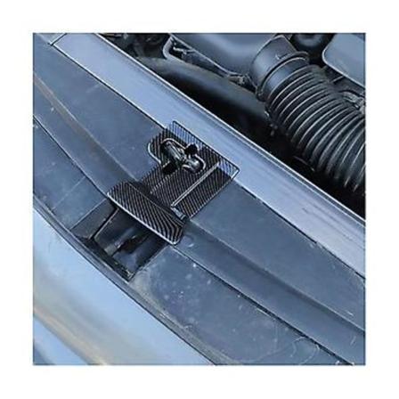 Karbonfiber Motorhette Låsbeskyttelse Deksel Trim For 2009-2021