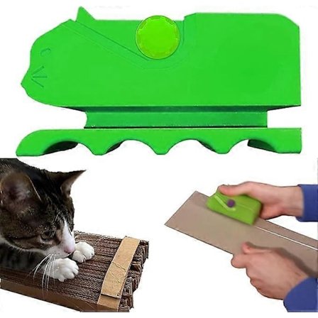 Pahvileikkuri kissan raapimispuihin, pahvileikkuri DIY-työkalu kissan pahviraapimiseen, 3D-tulostettu kädessä pidettävä pahvin kierrätystyökalu, 