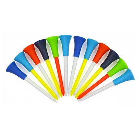 50 stk Golfværktøj 83mm Multicolor Plastic Golf Tees Gummipude Professionel