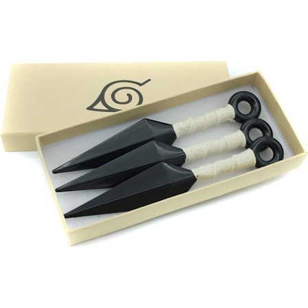 Sæt med 3 Kunai fra Naruto Shippuden Ninja til cosplay-tilbehør