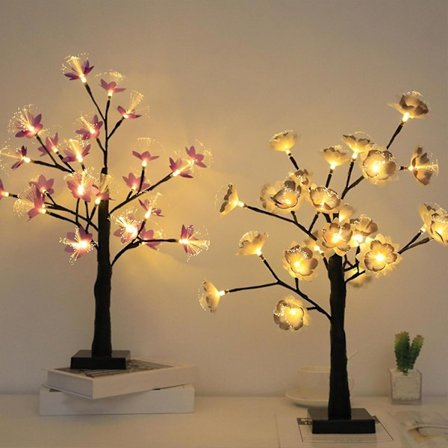 Lysende blomster LED-trelys for jul og bryllup