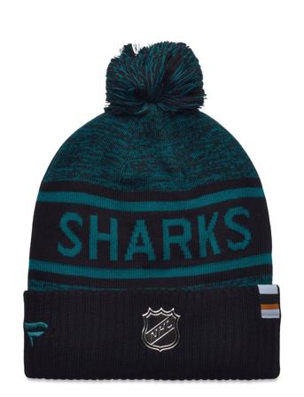 Authentic Pro Rink Heathered Cuffed Pom Knit Black Fanatics
