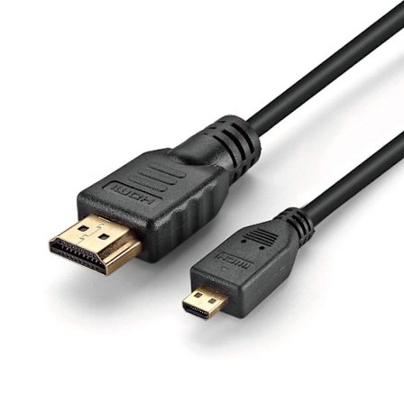 Til Panasonic Lumix DMC-FZ82 Micro HDMI 1m Kabel Ledning HDTV TV Guldbelagt