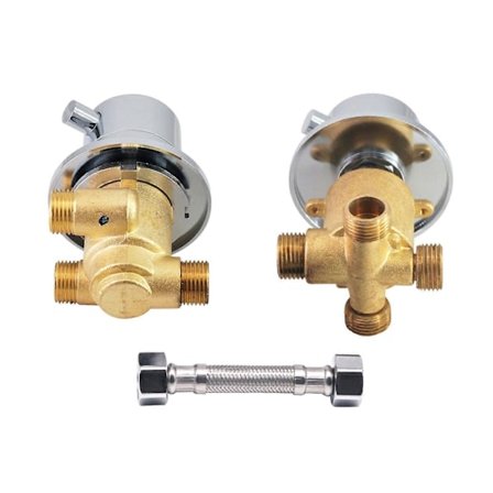 2/3/4-vejs Split Termostatisk Brusebatteri, Messing Badekar Koldt & Varmt Vandhane, Blandingsomskifterventil til Brusekabine/Dampbad - WELLNGS