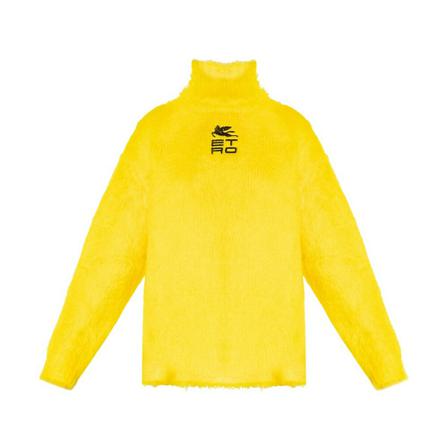 Etro Turtleneck sweater with logo Gul, Dame