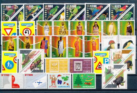 Surinam (Selvstændig) - Årgang 2002 - Postfrisk