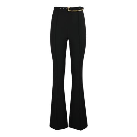 Elisabetta Franchi, Wide Trousers Zwart, Dames, Maat:S