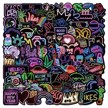 Graffitiklistremerker neon 100-pk
