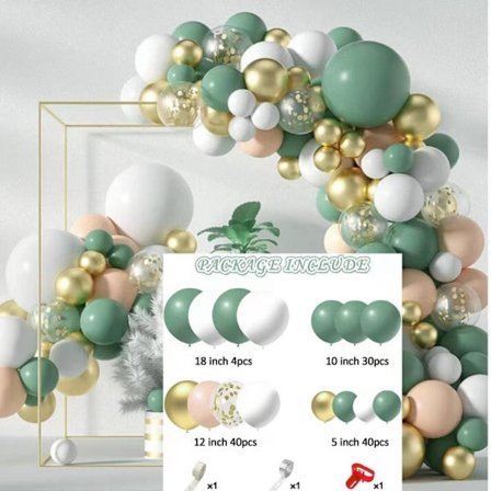 Ballonbuesæt Sage Green Balloons Garland Kit STYLE 3 STYLE 3