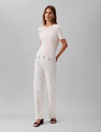 Calvin Klein Jeans Signature 90S Straight Chalk - White - 31 x 32