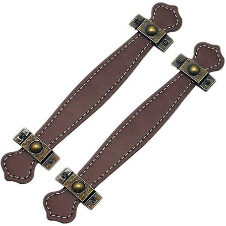 2 stk Læderskuffetræk Vintage praktiske kufferthåndtag Lædertrækhåndtag til skuffeskabslåge Lysebrun