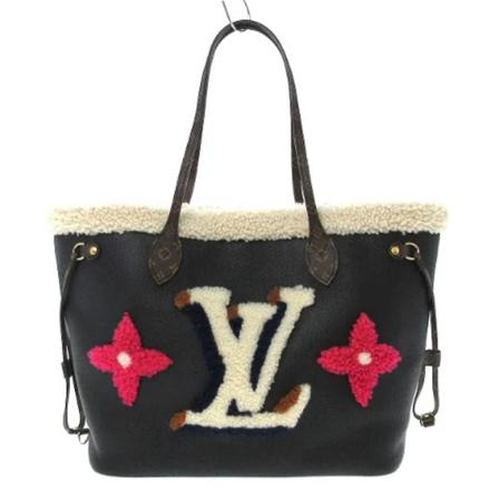 Louis Vuitton Vintage, Pre-owned Tote Bags Zwart, Dames, Maat:ONE Size,grain leather