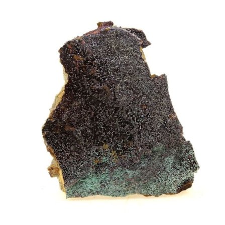 Kivet ja mineraalit. Mimetiitti, kupriitti, malakiitti. 99,0 ct. Rouezin kaivos, Sarthe, Ranska.